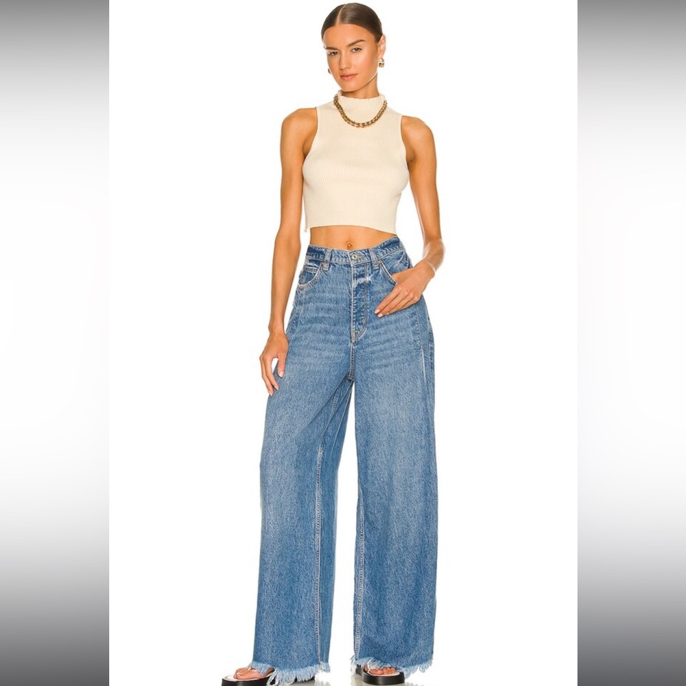 BNWT Free People - We The Free Old West Slouchy Jean in Canyon Blue size 26